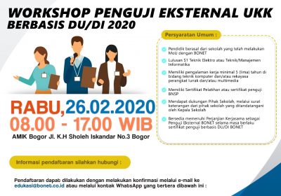 Workshop Penguji Eksternal UKK Berbasis DU/DI 2020